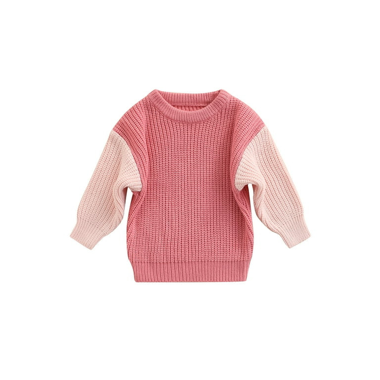 9M-4Y Kids Baby Boys Girls Winter Sweater Knitted Color-blocking Sweater Pullover Tops Daily Styl... | Walmart (US)