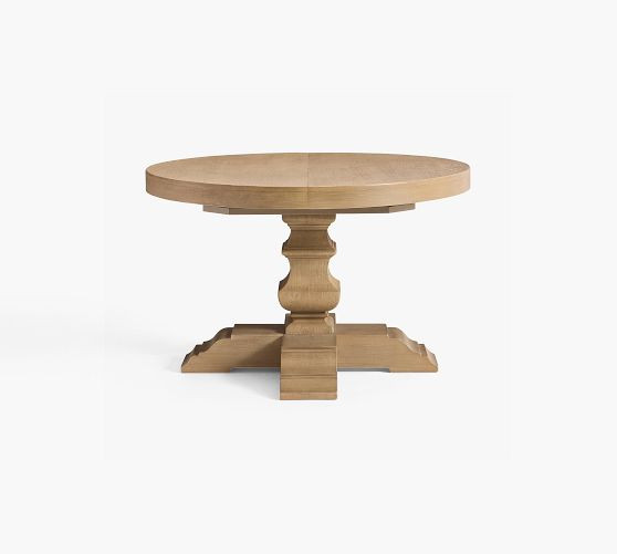 Banks Round Pedestal Extendable Dining Table (48"-72") | Pottery Barn (US)