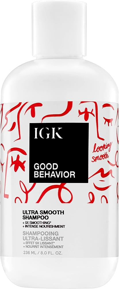 IGK GOOD BEHAVIOR Ultra Smooth Shampoo | Frizz Control + Hydrates + Shine | Vegan + Cruelty Free ... | Amazon (US)