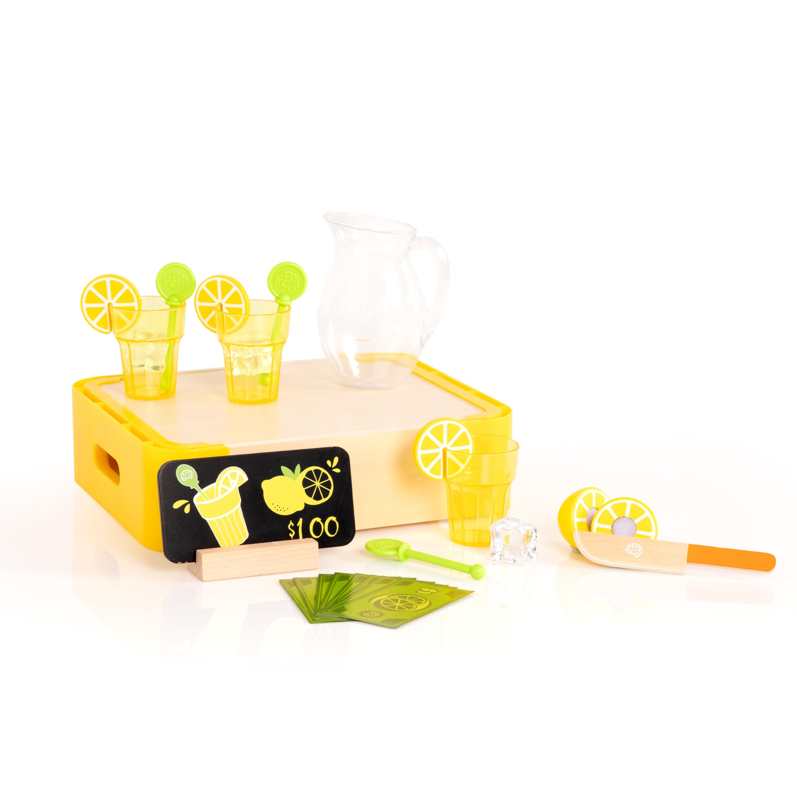 Fat Brain Toys Pretendables Lemonade Time Set, Pretend Play Food Lemonade Stand for Kids with Sto... | Amazon (US)