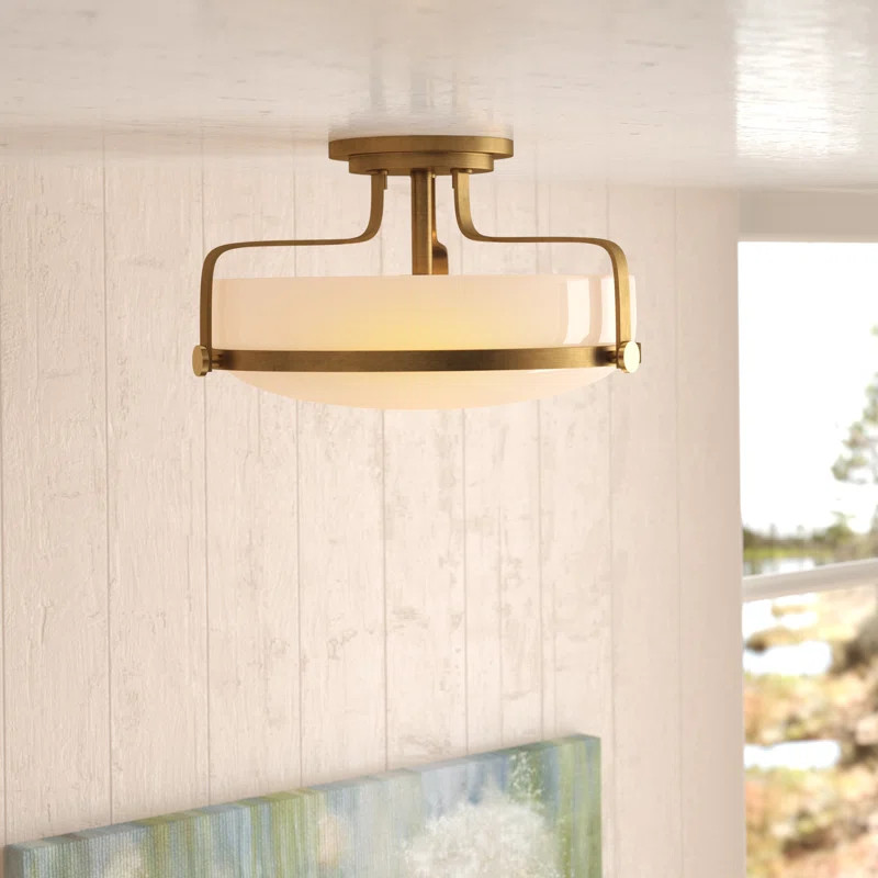 Rosanna Three Light 18" Retro Bowl Semi-Flush Mount Ceiling Light | Wayfair North America