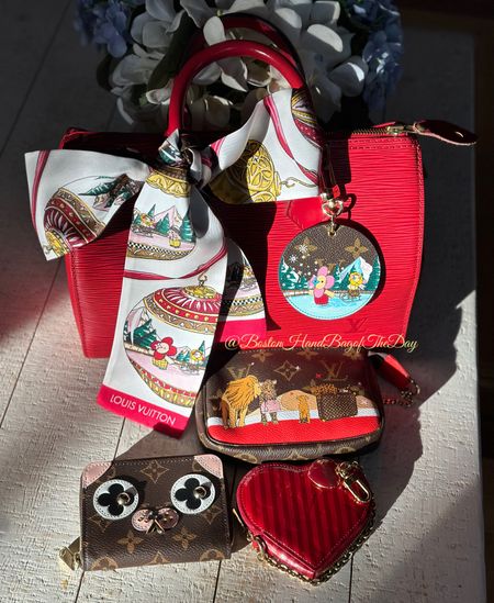 Happy Friday! Added my two newest purchases from LV: the Vivienne Xmas Bandeau and Bag Charm to my Vintage Speedy 30 in Red Epi. Also using my Christmas Mini Pochette from 2018, Dog Zippy Coin and Rayures Heart Coin. 

#LTKGiftGuide #LTKitbag #LTKSeasonal