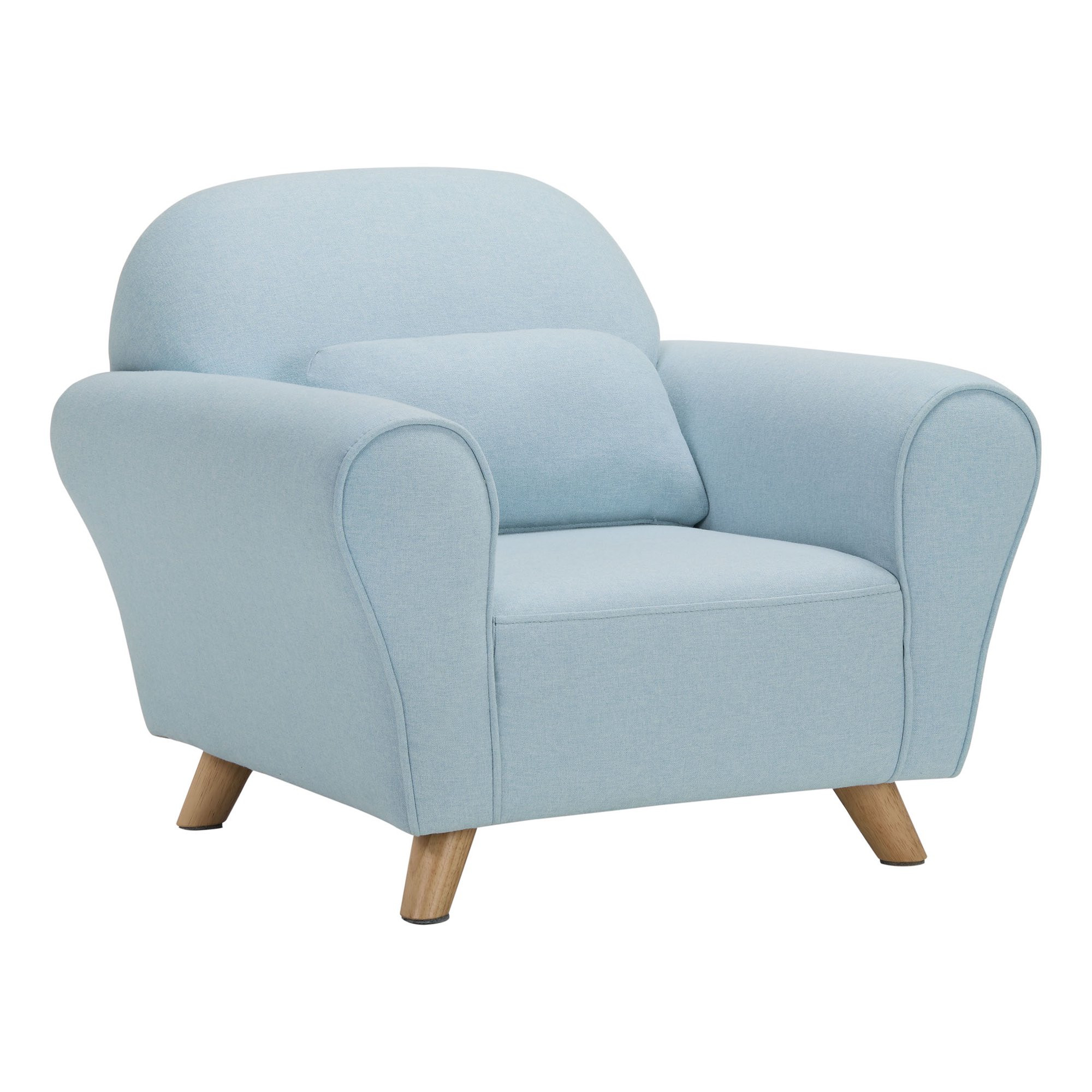 Nisco Kids Modern Upholstered Accent Armchair, Light Blue | Walmart (US)