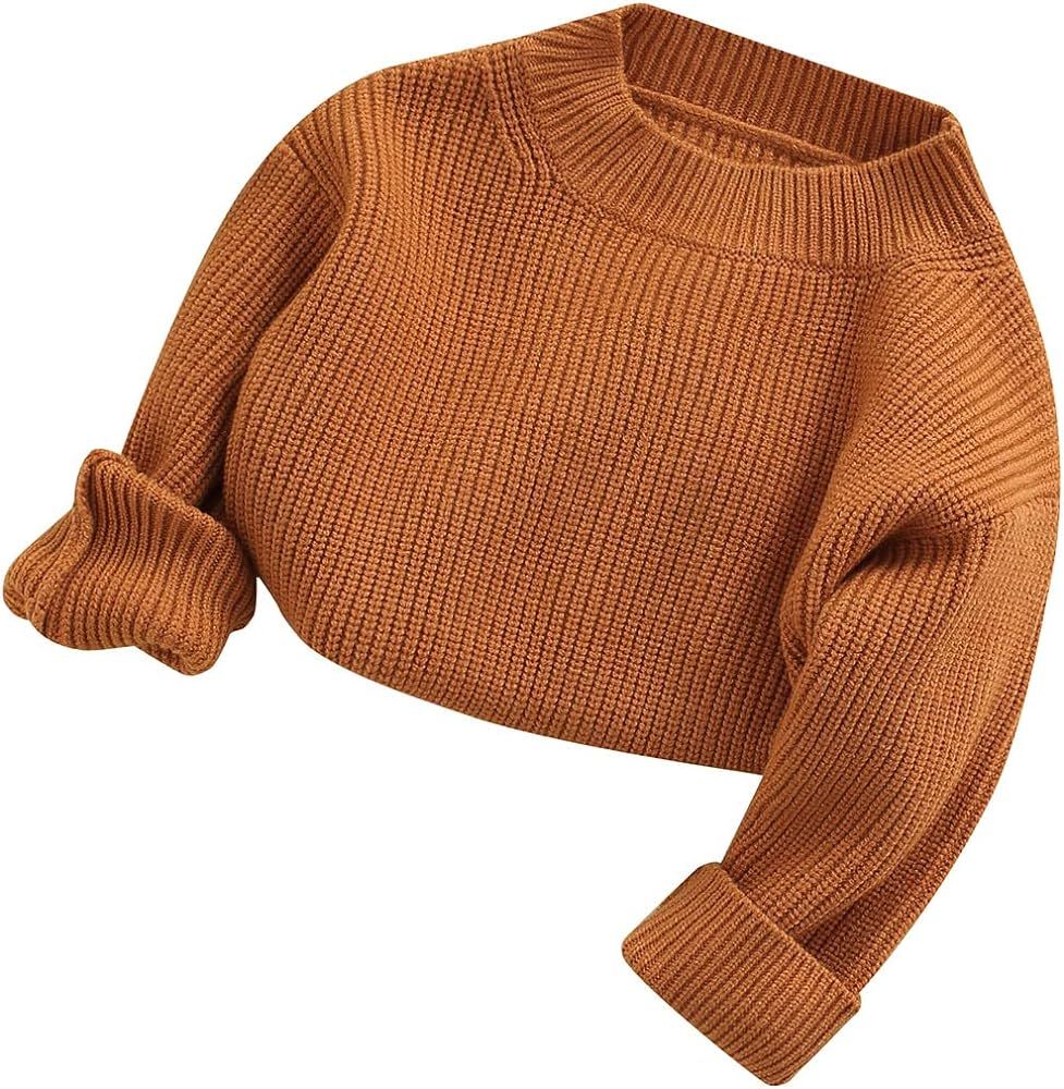CIYCUIT Toddler Baby Girl Boy Sweater Fall Winter Warm Long Sleeve Knit Oversized Sweater | Amazon (US)