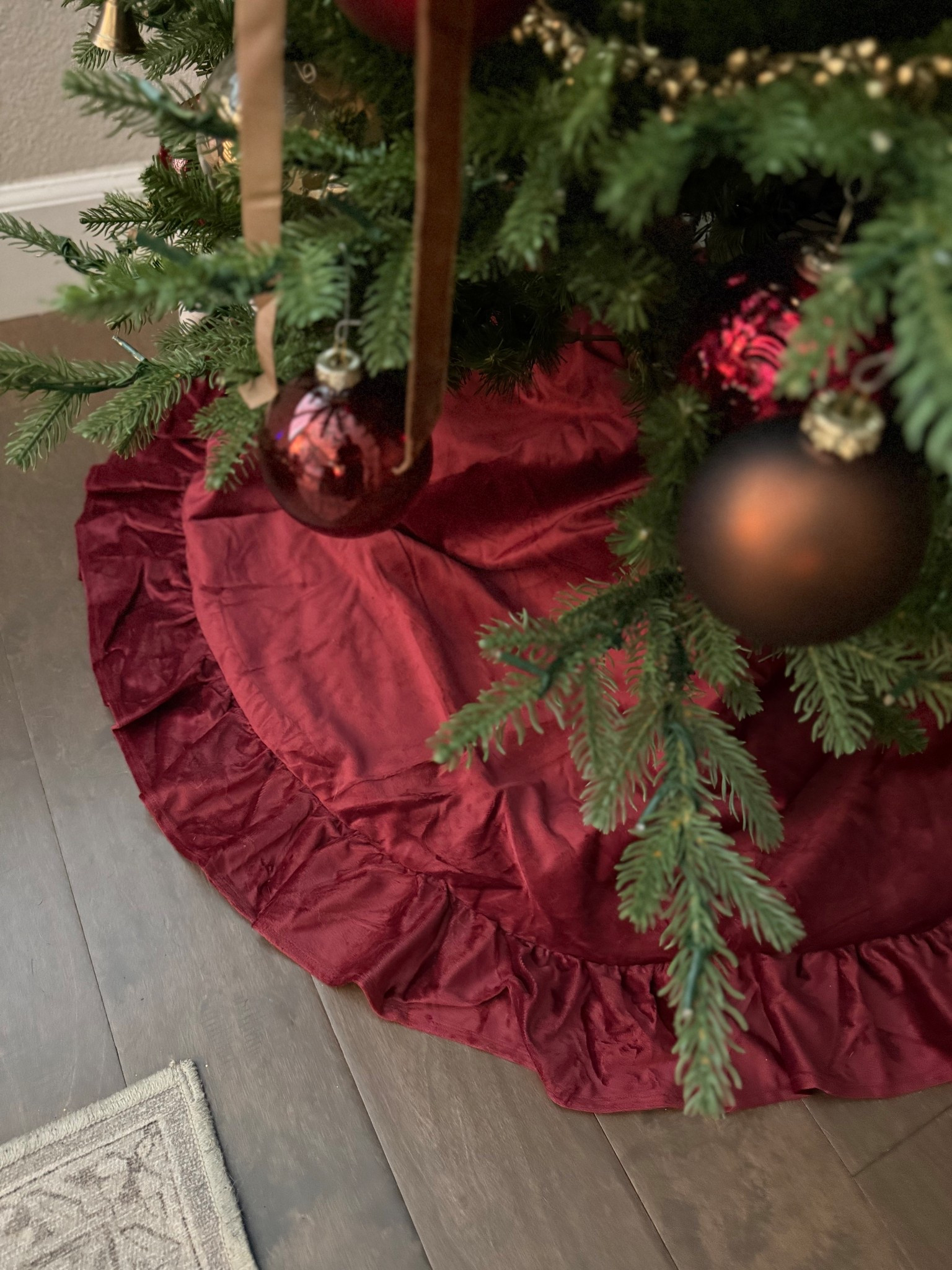 Red velvet tree skirt | red Christmas decor | tree trimmings 

#LTKHome #LTKHoliday #LTKSeasonal
