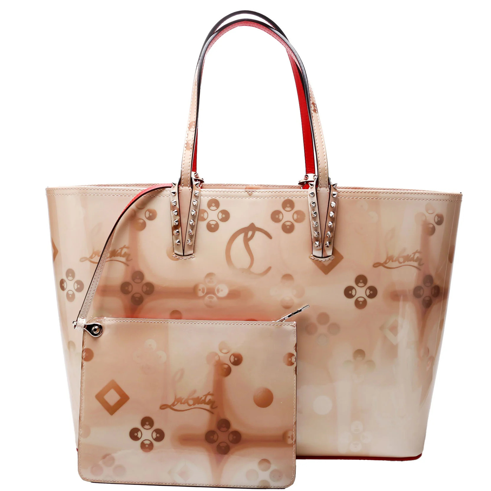 Cabata Tote W/Pouch 'Loubi in California' Patent | Keeks Designer Handbags