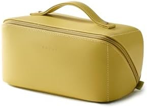 EACHY Travel Makeup Bag,Large Capacity Cosmetic Bags for Women,Waterproof Portable Pouch Open Fla... | Amazon (US)