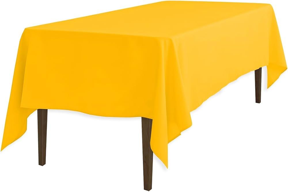 Tablecloth 70 X 120 in. Rectangular Polyester Tablecloth Gold, (70120-010124) | Amazon (US)