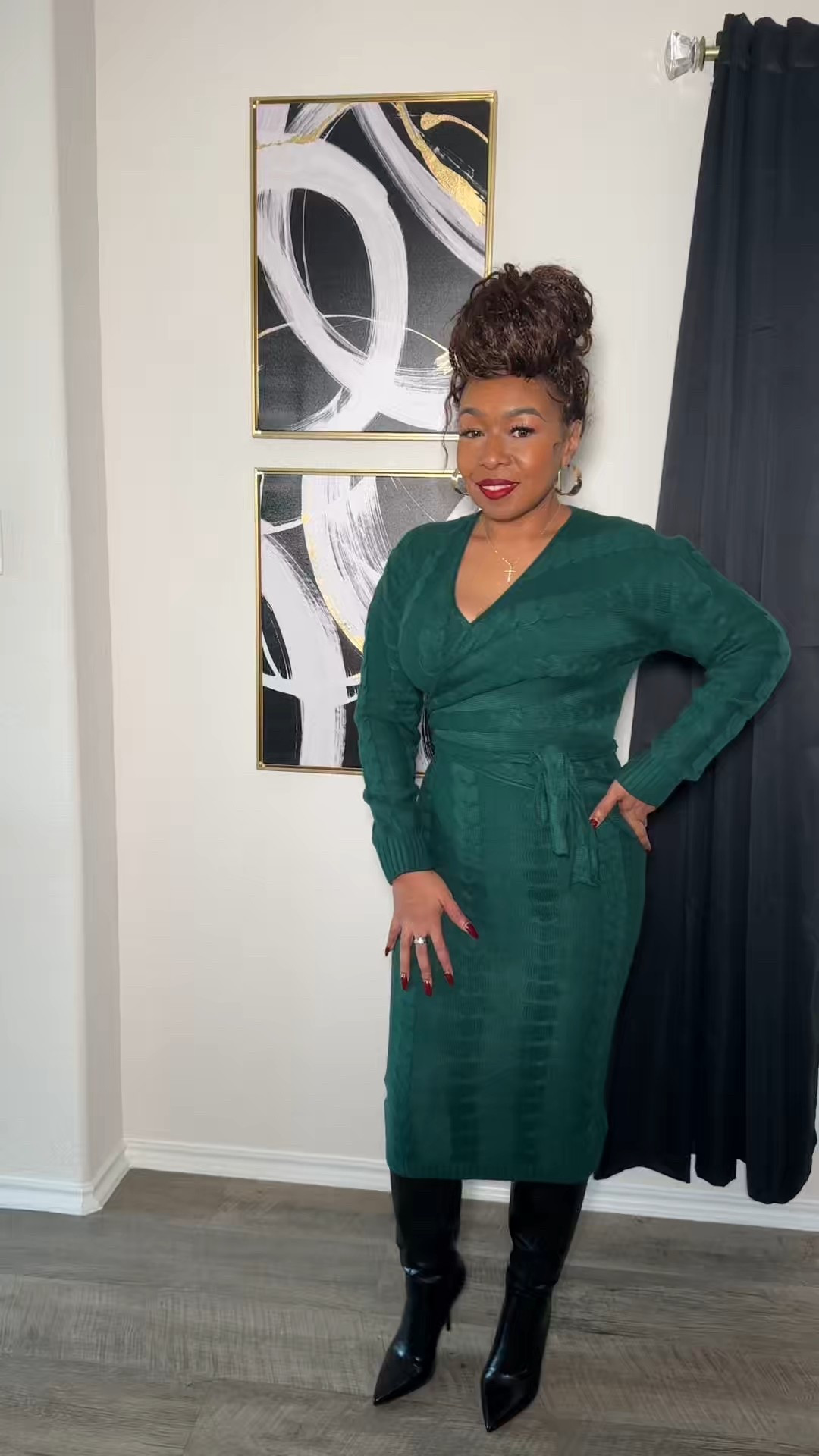 A great knit dress always does the most—with minimal effort 💚
This wrap-style sweater dress is flattering, comfortable, and perfect for fall through winter. Easy to style with boots for day or elevate it with heels for an evening look. Timeless pieces like this stay in heavy rotation.

Shop this look on LTK ✨

#LTKstyle #LTKfashion #SweaterDress #KnitDress #Over40Style #ClassicWithAModernTwist #FallWinterStyle #ChicEveryday #WardrobeStaples

#LTKOver40 #LTKFindsUnder100