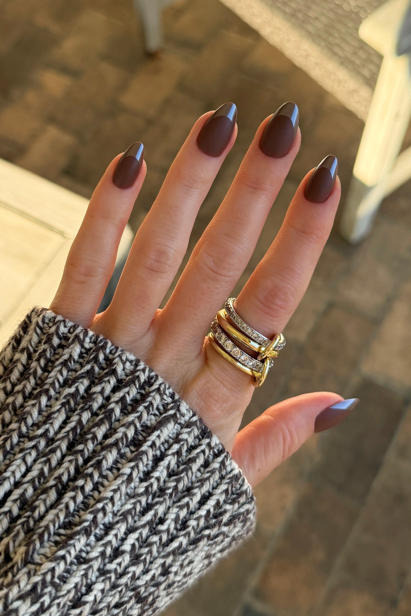 Wow I love these matte nails with the glossy tips! Perfect earthy brown for fall 💅

#LTKBeauty #LTKSeasonal #LTKFindsUnder50