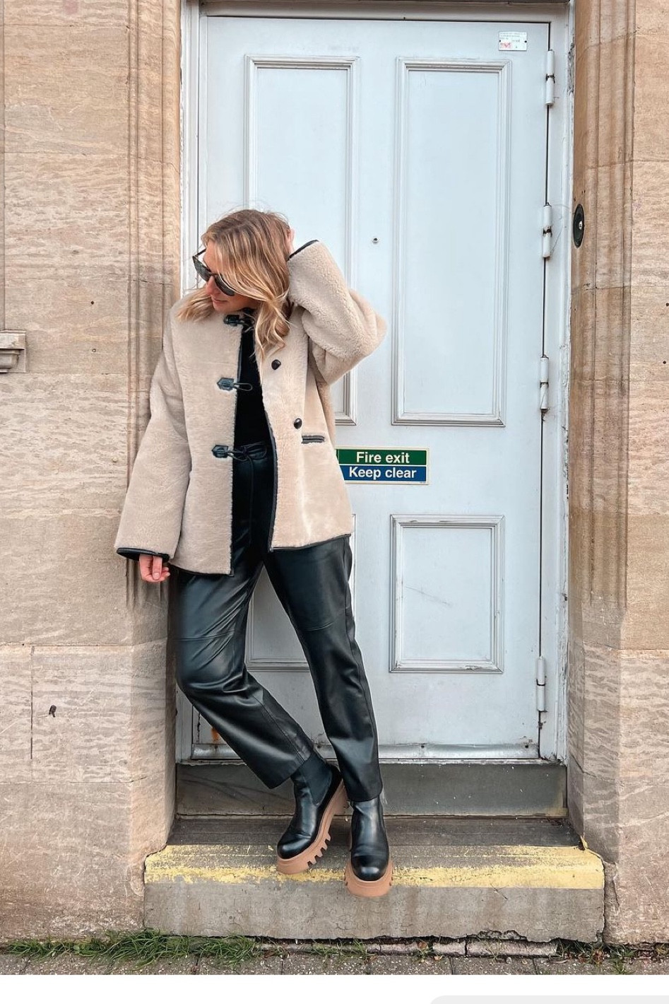 Leather and faux fur 

#LTKSeasonal #LTKfindsunder50 #LTKmidsize