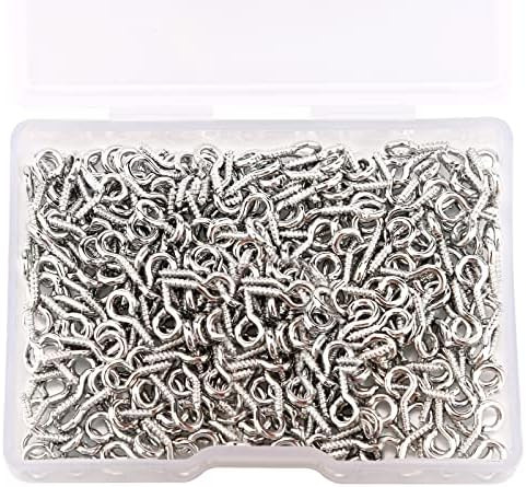 300PCS Small Screw Eye Pins,10 x 5mm Eye pins Hooks,Mini Screw Eye Pin Peg for Arts & Crafts Project | Amazon (US)