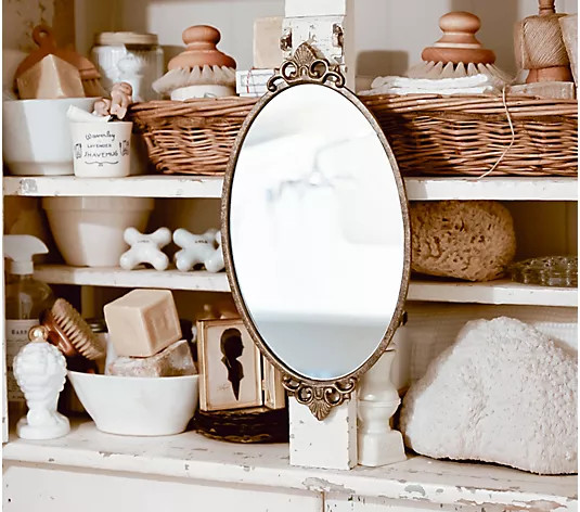 Cozy Cottage by Liz Marie Set of 2 Vintage Mirror Trays - QVC.com | QVC