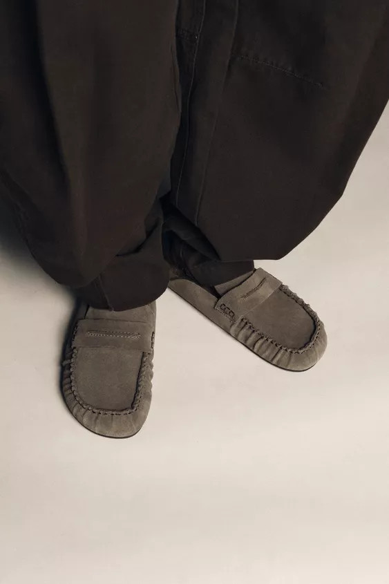 LEATHER SLINGBACK CLOGS | Zara UK