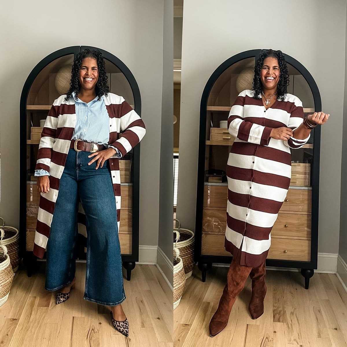Wearing size xxl in dress and striped top, and size 20 in jeans (which don’t look like the listing photo but ARE the ones I’m wearing). They also comes in a cropped option for those of you that are shorter.

#LTKPlusSize #LTKFindsUnder100 #LTKStyleTip