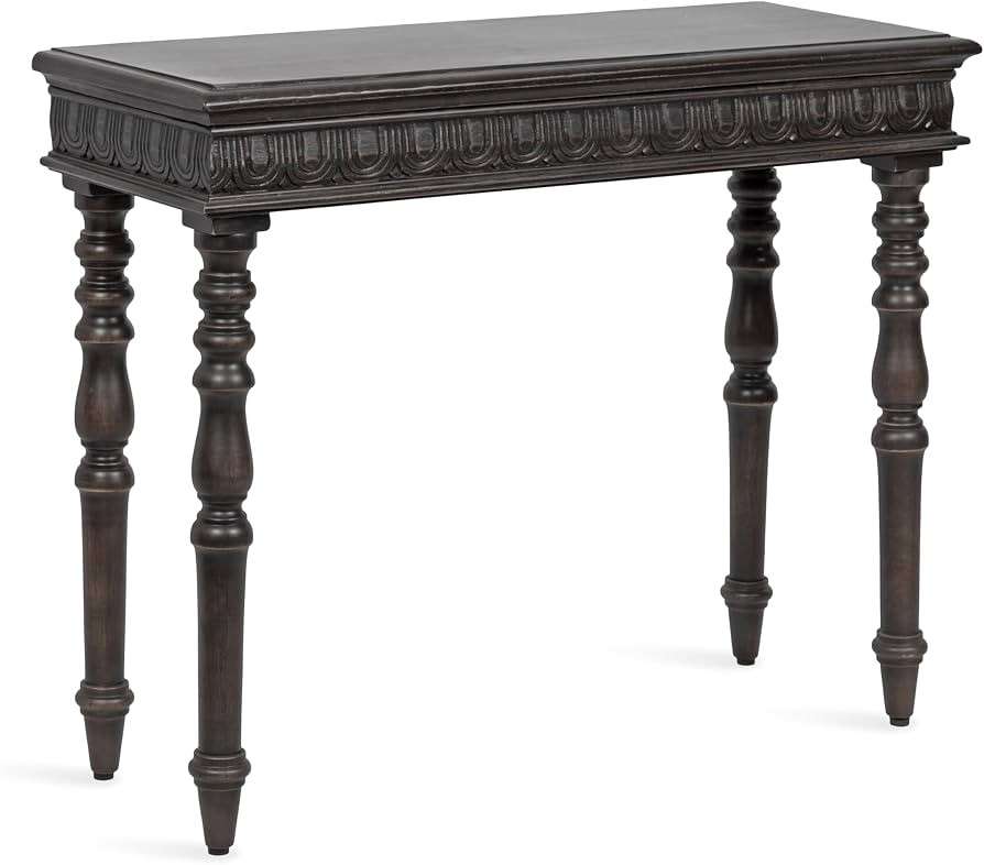 Kate and Laurel Patresa Traditional Carved Wood Console Table, 36 x 30 x 14, Dark Mocha, Decorati... | Amazon (US)