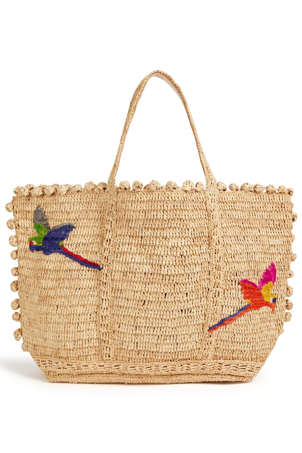Embroidered raffia tote | The Outnet (UK and Europe)