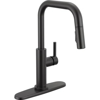 Nicoli U-Spout Pull Down Sprayer Kitchen Sink Faucet, Single Handle Kitchen Faucet | Wayfair North America