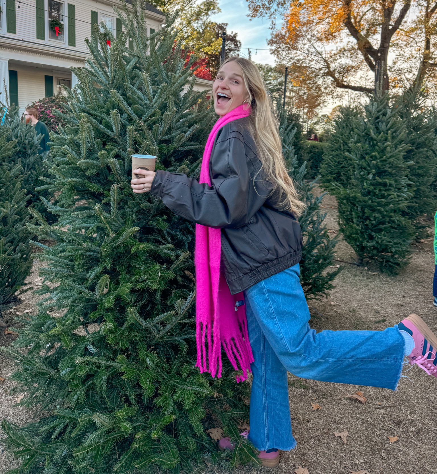 outfit details!! jacket is thrifted but I linked a similar one 🤍🎀🌲☕️

#LTKStyleTip #LTKGiftGuide #LTKU