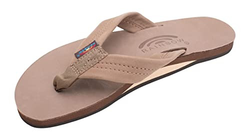 Rainbow Womens Single Layer Wide Strap Sandals Medium Dark Brown size 6.5-7.5 | Amazon (US)