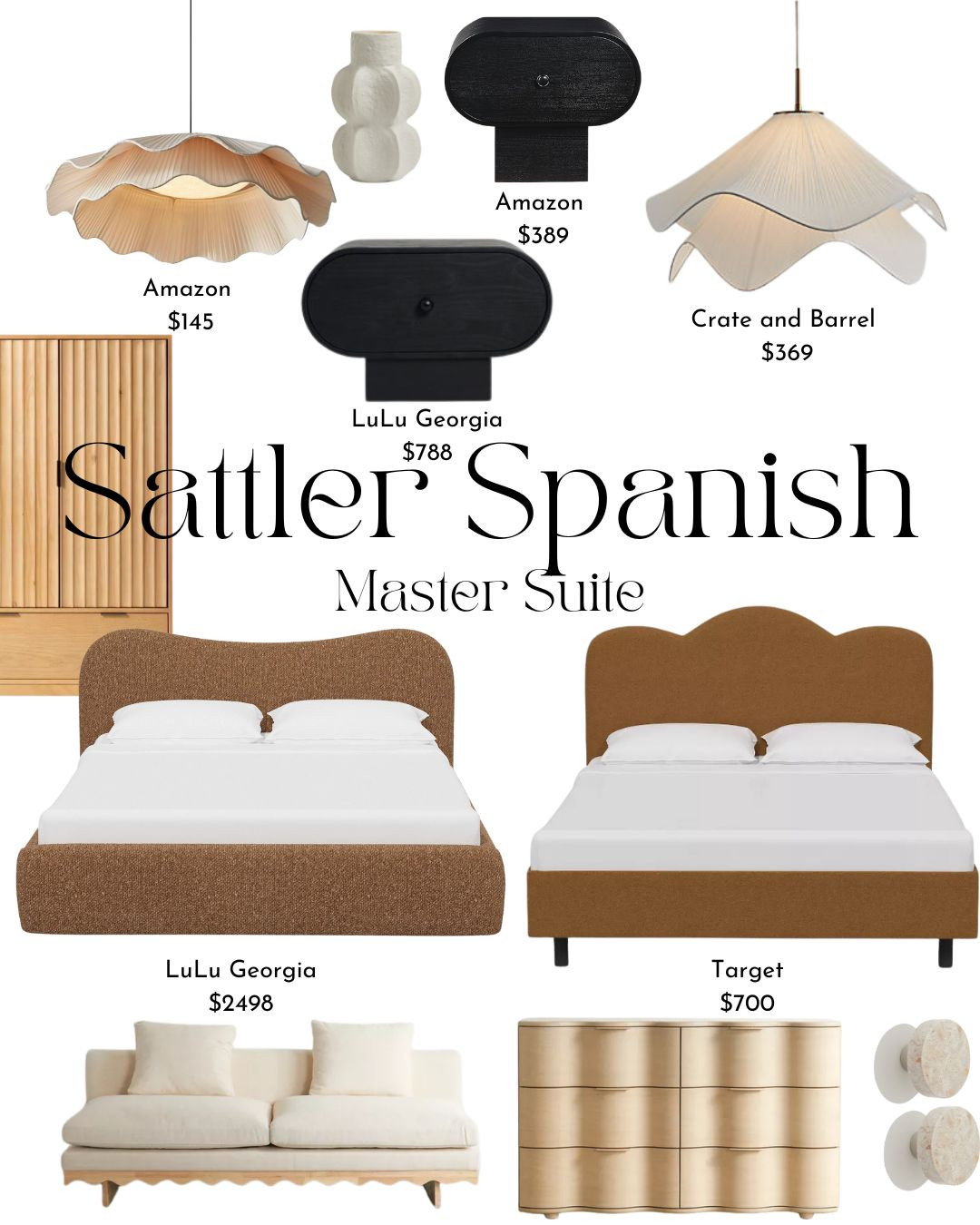 We’re moving. I decorate my home, like I curate my closet with a high-low mix of brands. Our new home is a single-story Spanish style in the heart of Northern CA.  This moving mood board is filled with photos and inspiration from Pinterest and some of my favorite interior designers. This spring, coffee in my closet is officially moving to the same time but in a new place. Please follow along. I will share the shopping links to what I find, starting with some designer-inspired looks for less.  

 