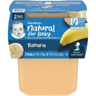 Gerber Sitter 2nd Foods Banana Baby Meals - 2ct/8oz | Target