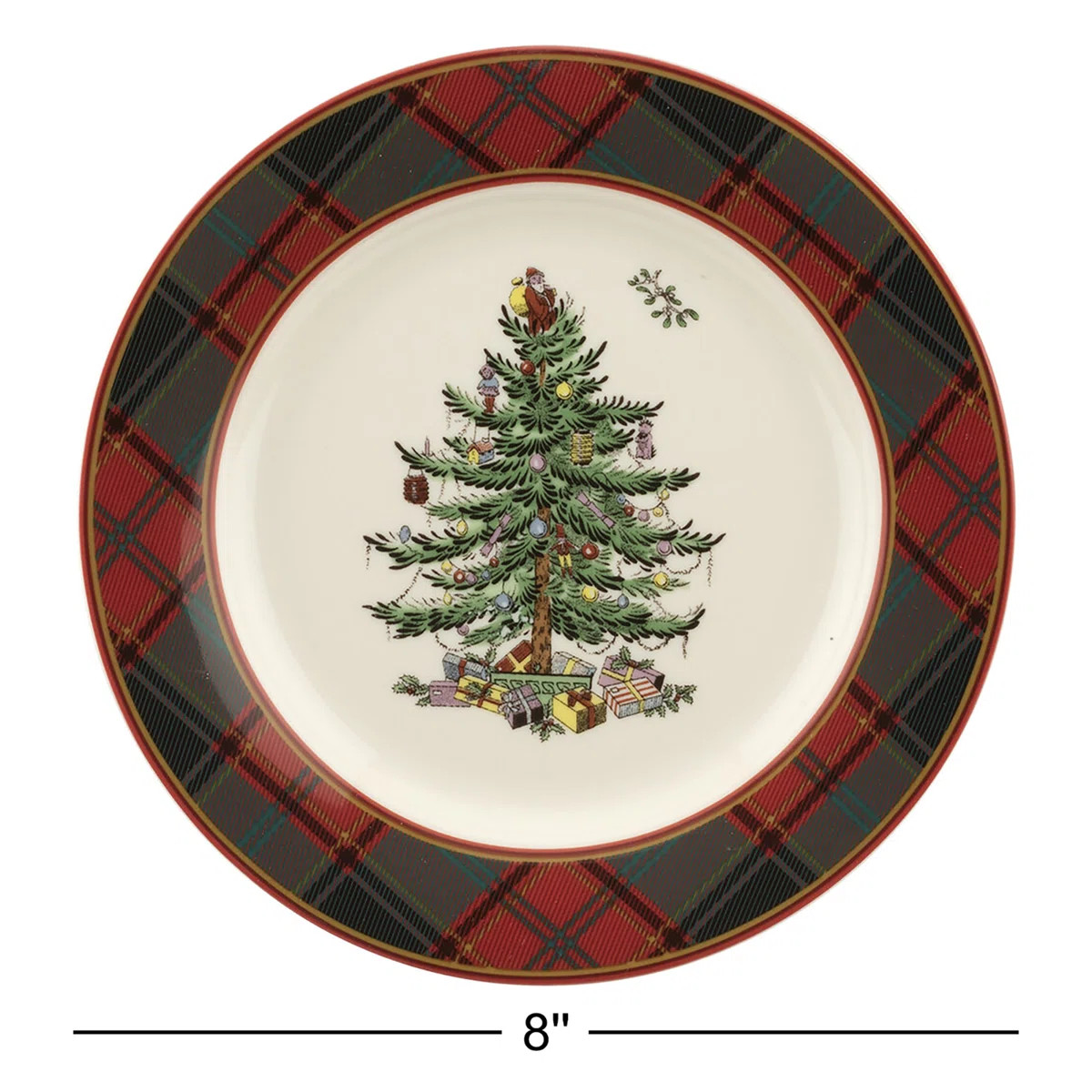 Spode Christmas Tree Tartan Salad Plate 7.75" (Set of 4) | Wayfair North America