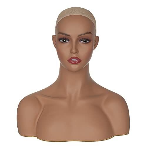 L7 Mannequin Mannequin Head with Shoulders for Display Manikin Head with Shoulder for Wig/Jewelry/Ma | Amazon (US)