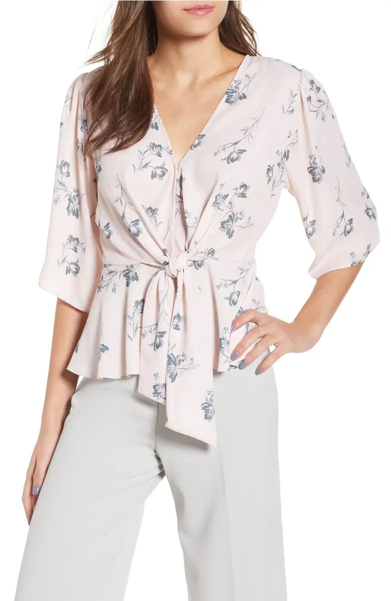 WAYF Plunging Knot Front Top | Nordstrom