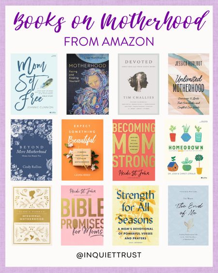 Check out this collection of books on motherhood! These would also make great gifts for Mother's Day!
#amazonfinds #bookrecommenation #selfhelp #parentingtips

#LTKSeasonal #LTKFindsUnder50 #LTKBeauty
