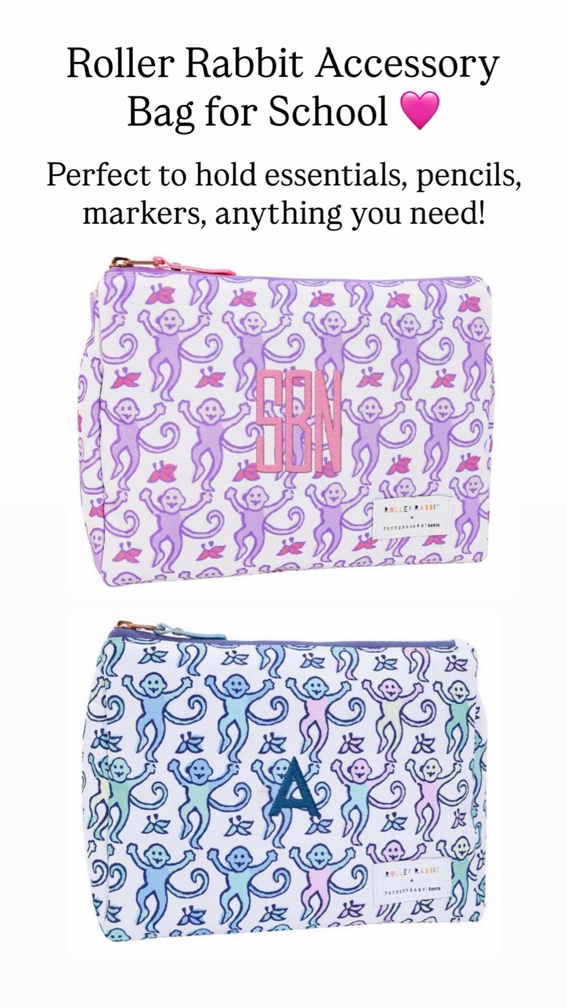 Roller rabbit accessory bag for back to school time

#LTKKids