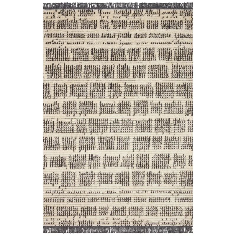 Alice Power Loom Performance Cream/Charcoal/Ivory Rug | Wayfair North America