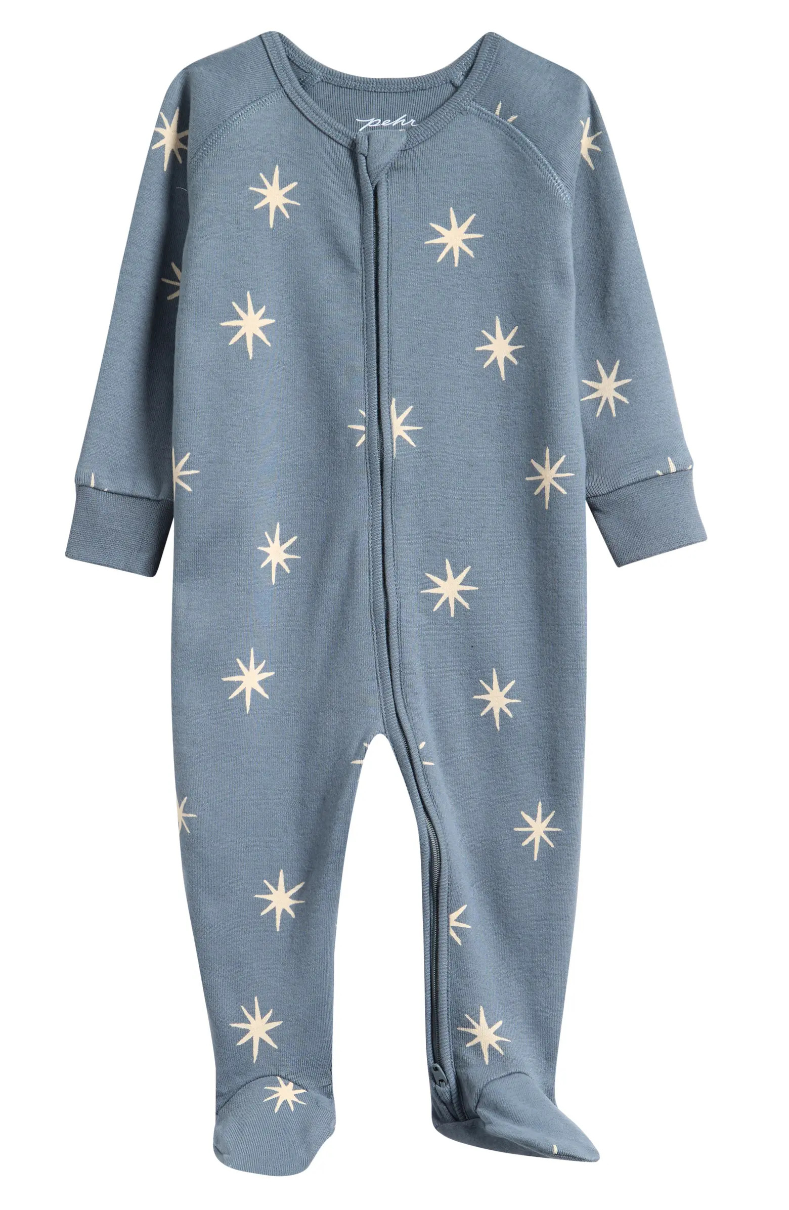 Print Rib Organic Cotton Footie | Nordstrom