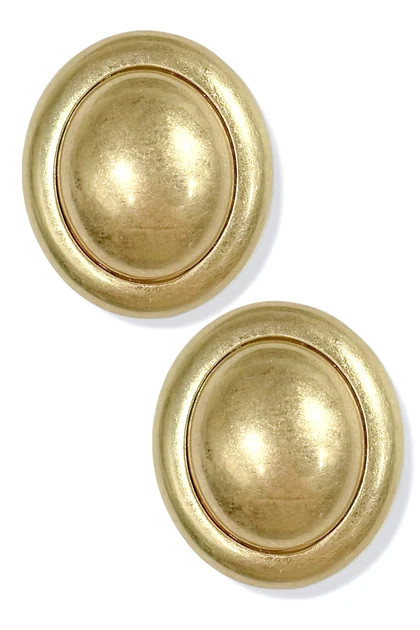 Time For Everything Oval Gold Earring | The Willow Tree