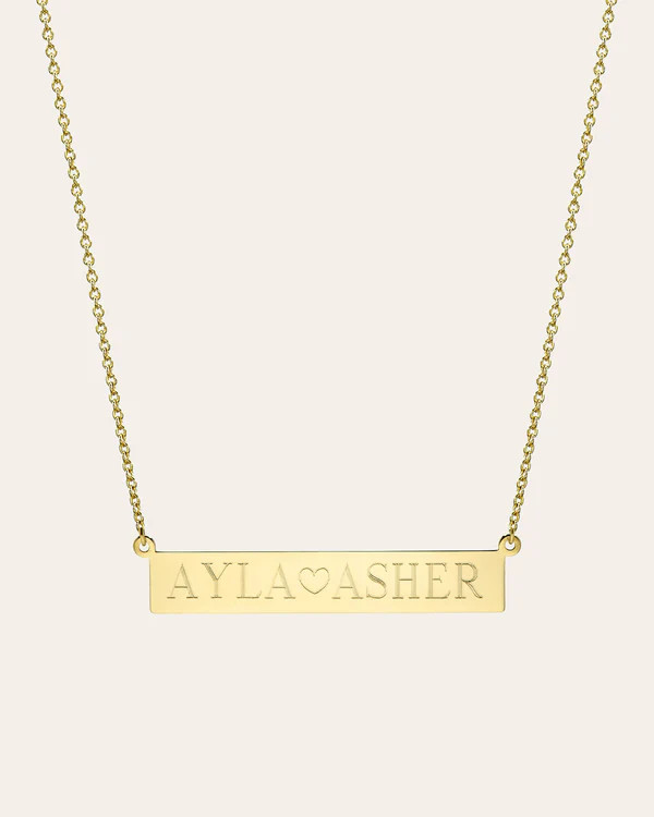 Nameplate Necklace | Zoe Lev Jewelry