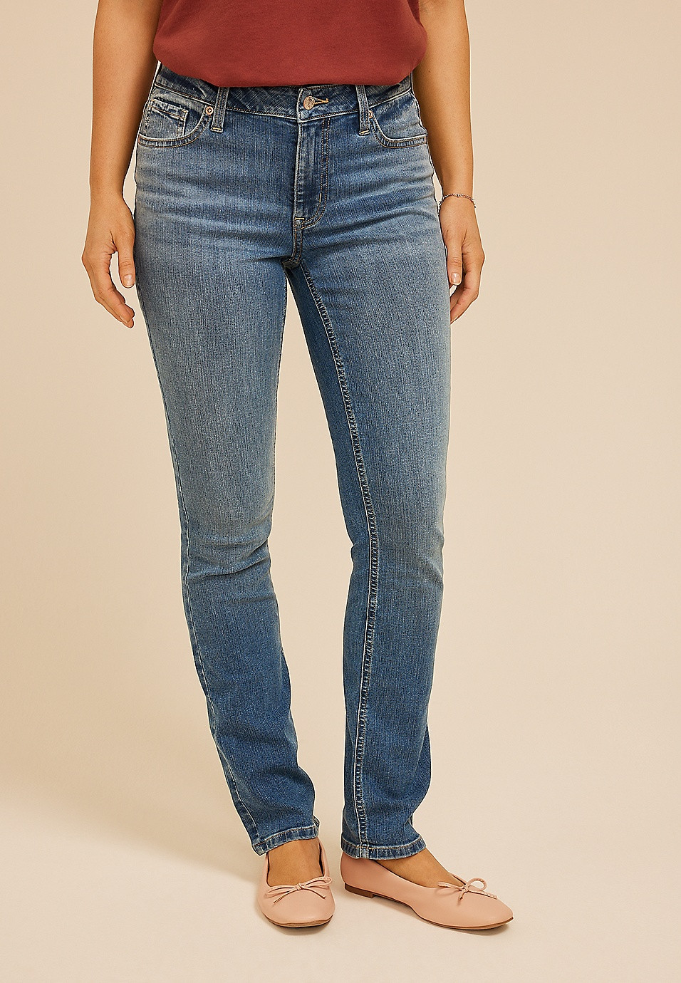 m jeans by maurices™ Classic Mid Rise Slim Straight Jean | Maurices