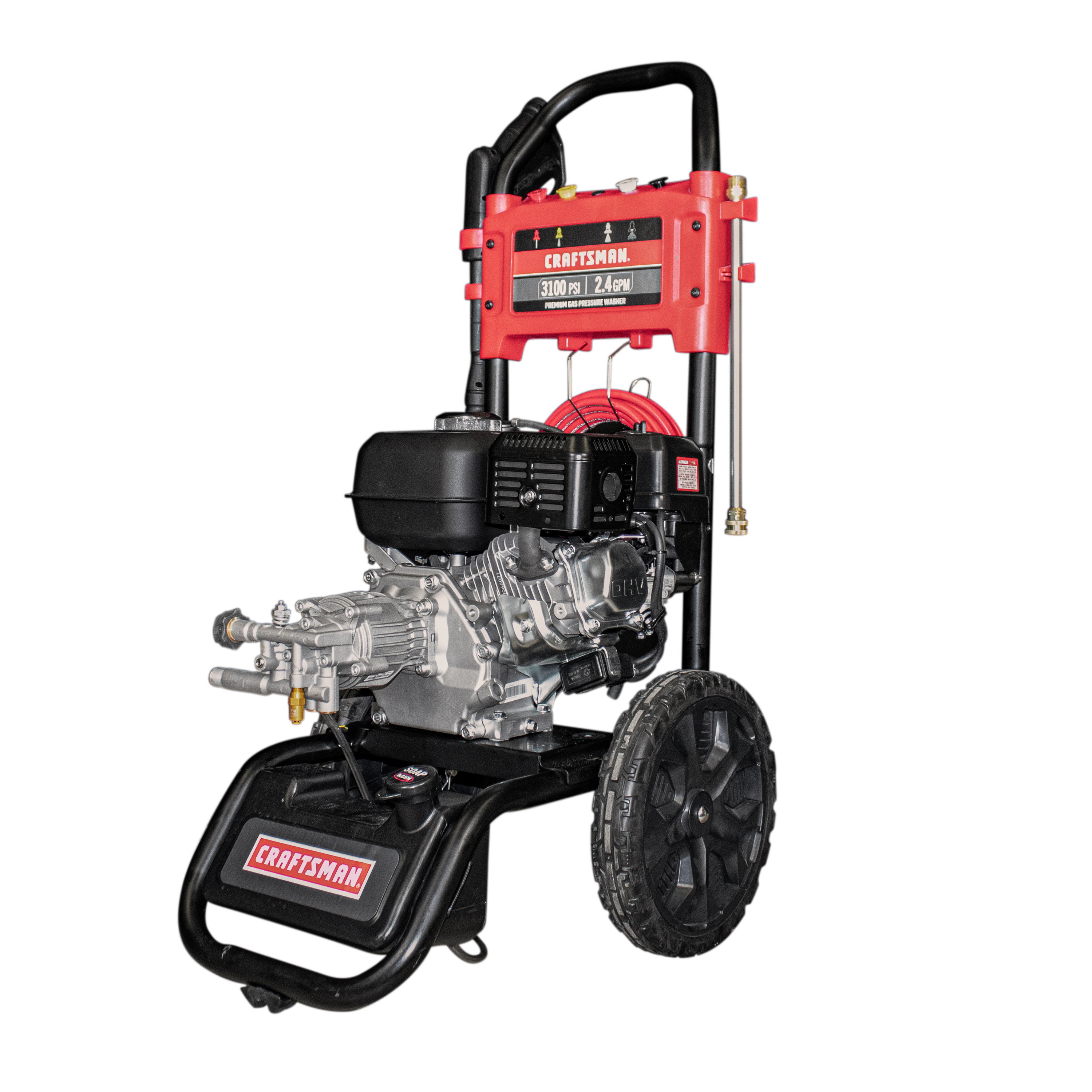 CRAFTSMAN Craftsman (49-State) 3100-PSI 2.4-GPM Cold Water Gas Pressure washer with 4 Spray Tips in Red | CMXGWFN061294 | Lowe's