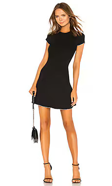 superdown London Lettuce Trim Dress in Black And White from Revolve.com | Revolve Clothing (Global)