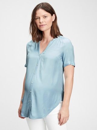 Maternity Button-Front Shirt | Gap (US)