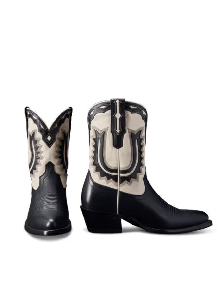 The Jolene in Midnight / Bone Cowhide - Women's Cowgirl Boot | Tecovas | Tecovas