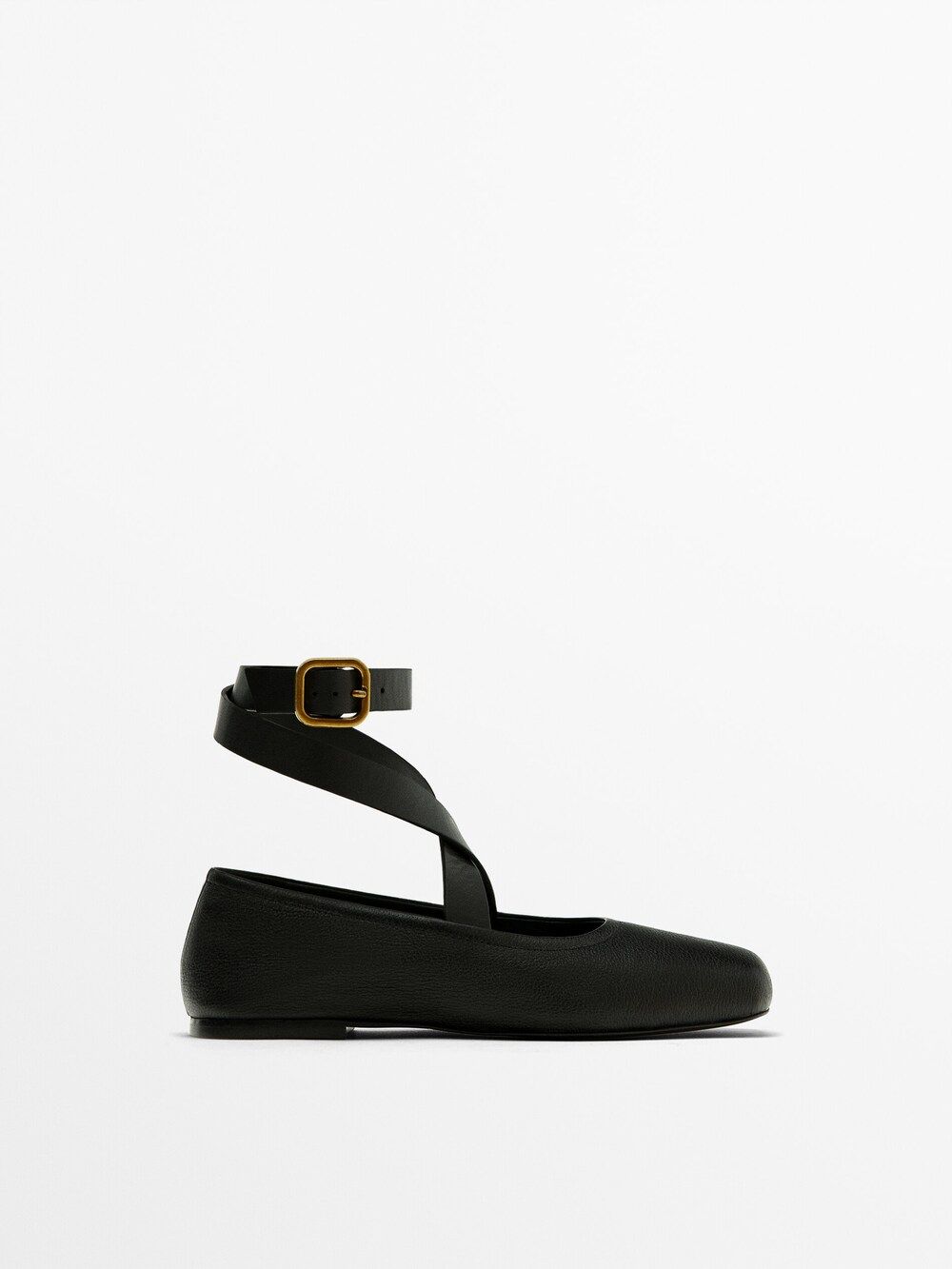 Square-toe ballet flats | Massimo Dutti (US)