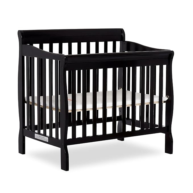 Dream On Me Aden 4-in-1 Convertible Mini Crib In Black, Greenguard Gold Certified, Non-Toxic Fini... | Amazon (US)