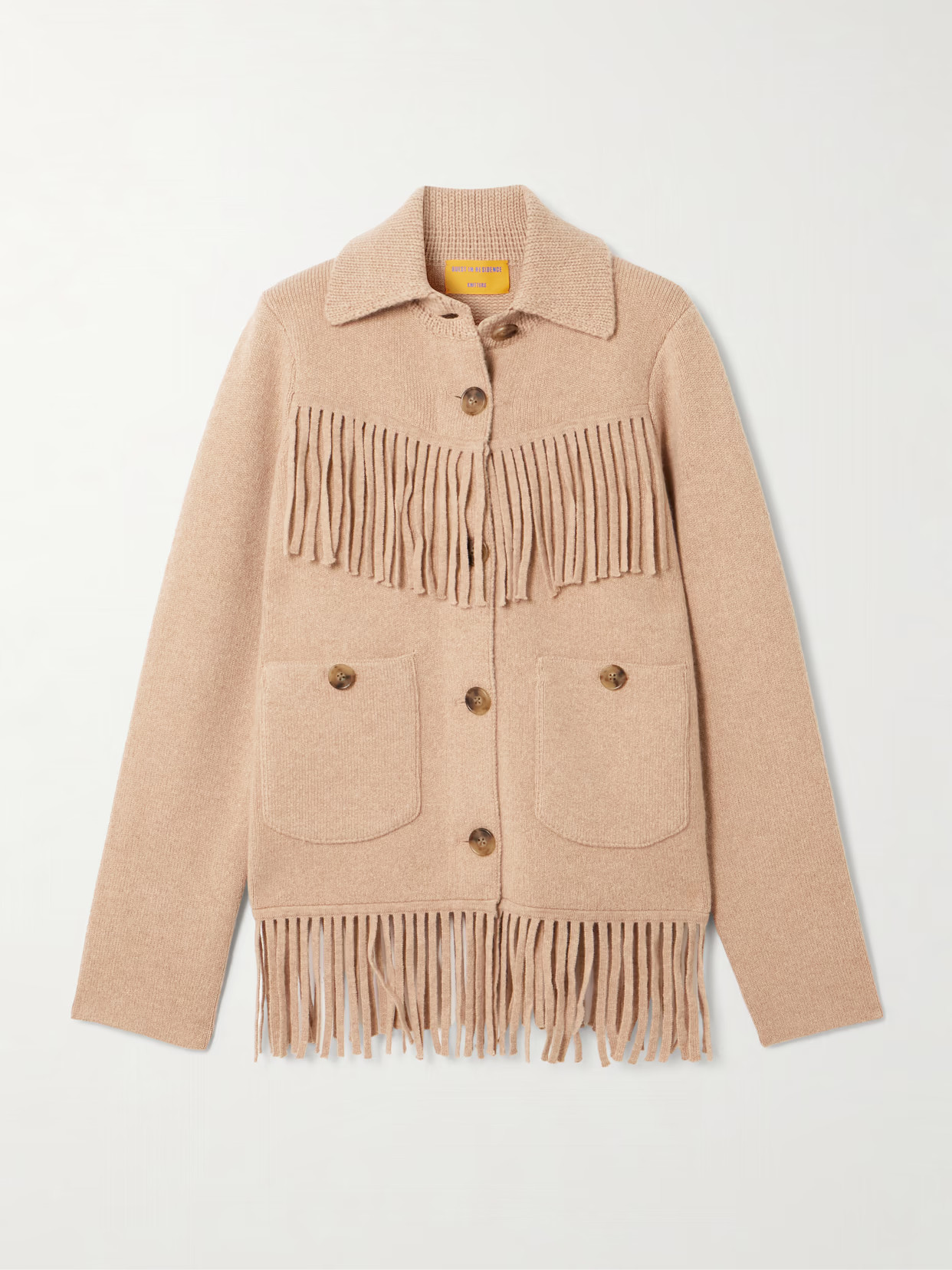 Guest In Residence - Fringed Cashmere Cardigan - Neutrals | NET-A-PORTER (US)