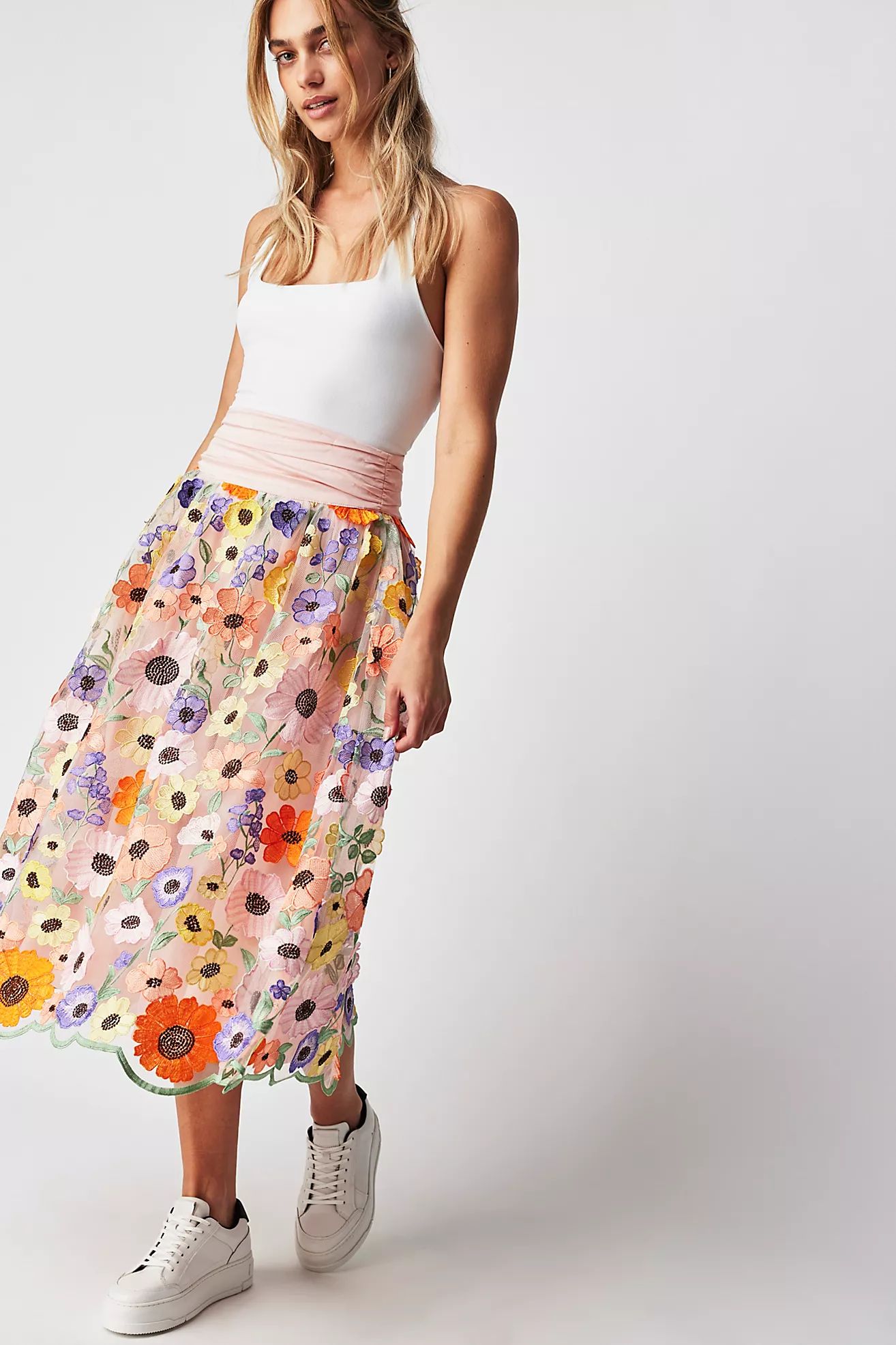 For Love & Lemons Fiore Midi Skirt | Free People (Global - UK&FR Excluded)