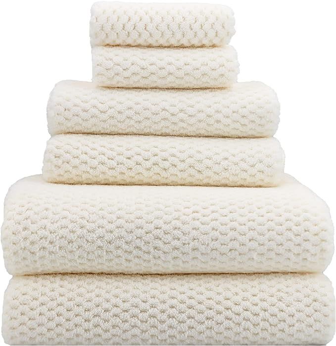 YTYC Towels,29x59 Inch Extra Large Bath Towels Set of 6 Quick Dry Super Soft Microfiber Towels fo... | Amazon (US)