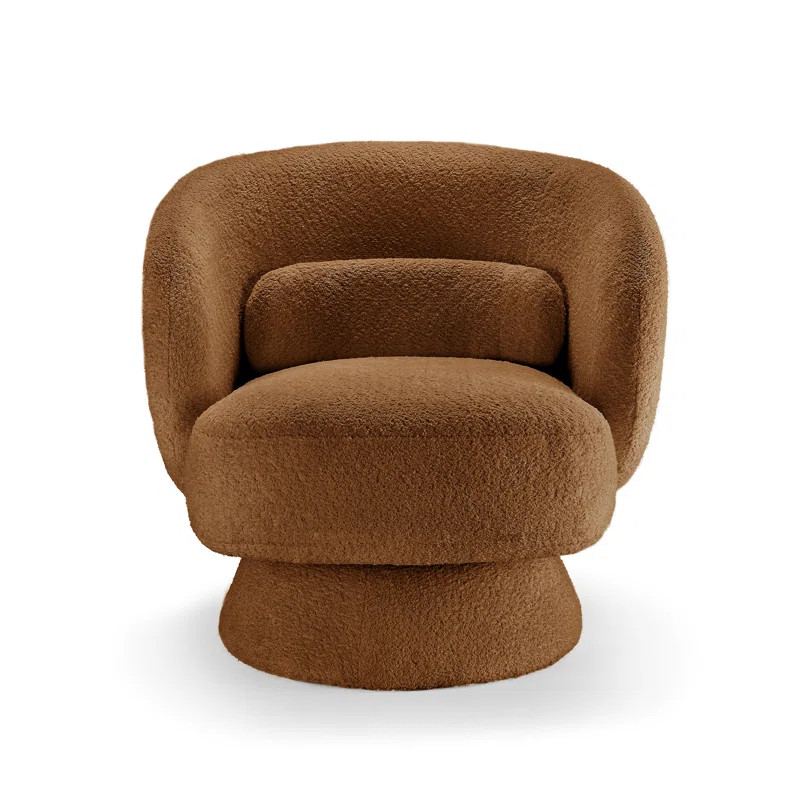 Saboor Upholstered Swivel Barrel Chair | Wayfair North America
