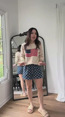 Cream American Flag Knit Sweater | Avara