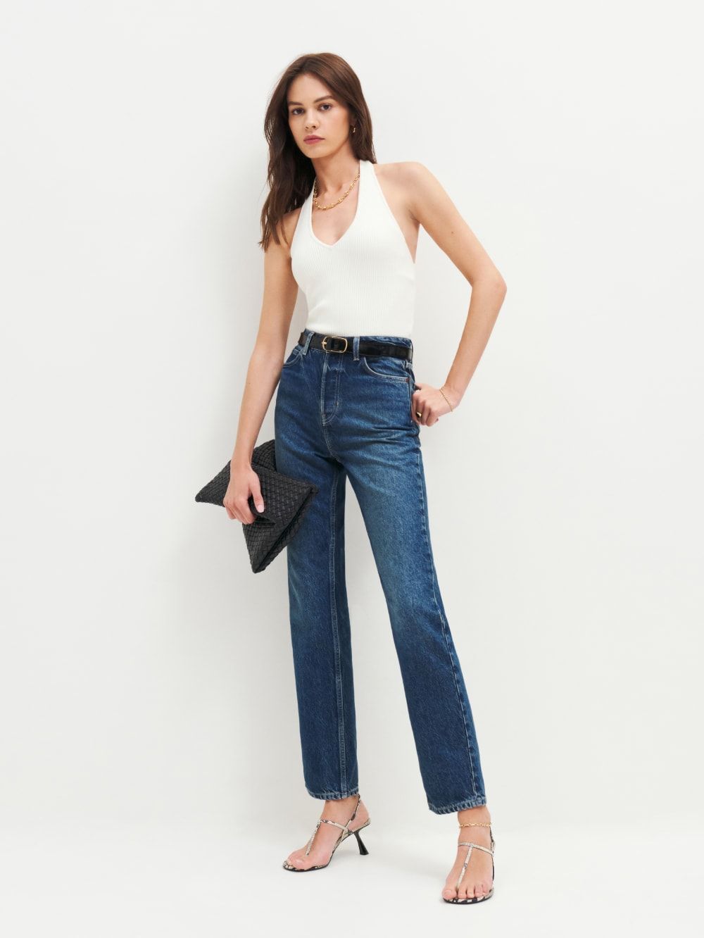Cynthia High Rise Straight Jeans | Reformation (Global)