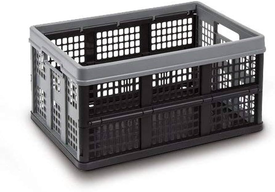 Clax® crate | folding box | basket (grey/black) | Amazon (US)