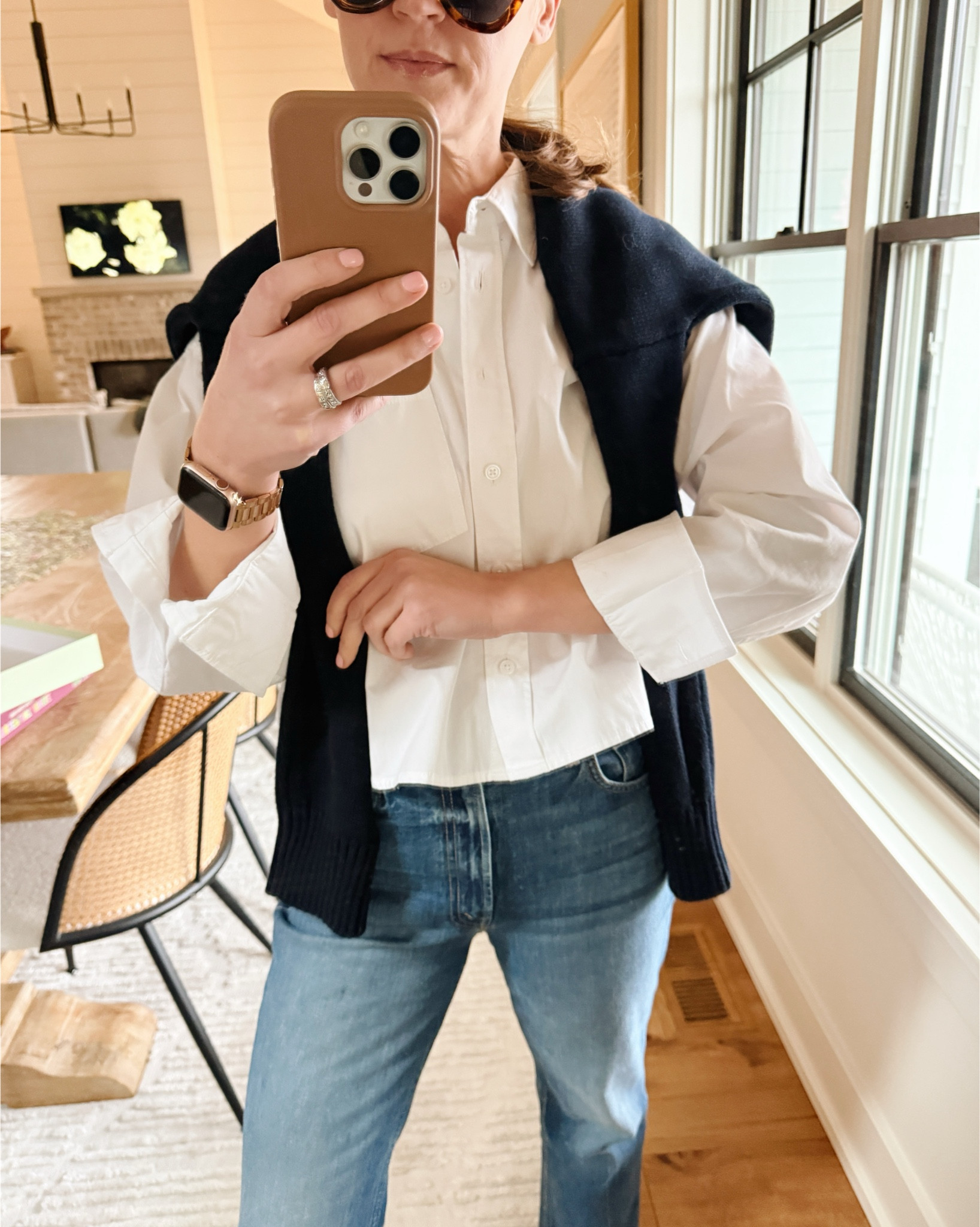 Top size XS
Sweater size small
Jeans size 25

#LTKdayinmylife #LTKootd #LTKgrwm